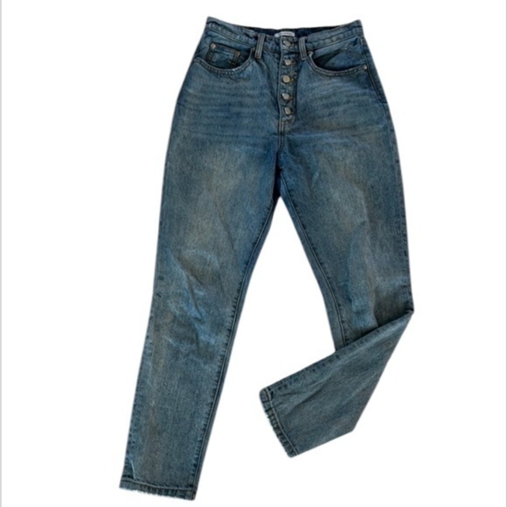 WEWOREWHAT button fly skinny tapered jeans size 26